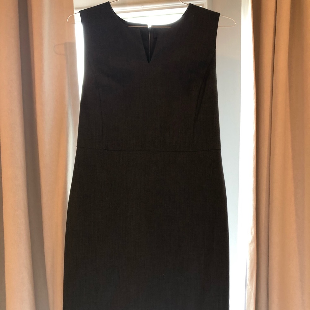 Charcoal gray Ann Taylor V-Neck dress